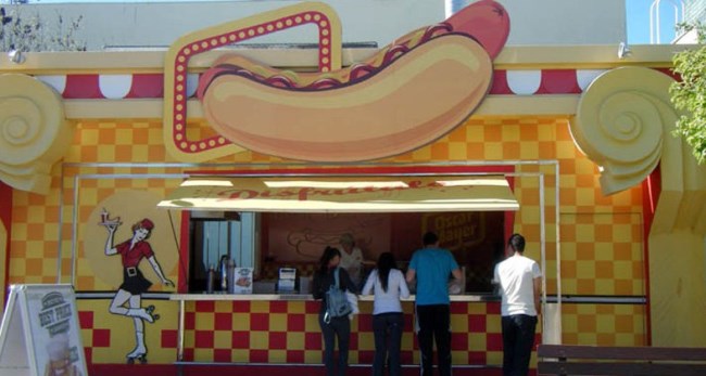 hot dog parque warner
