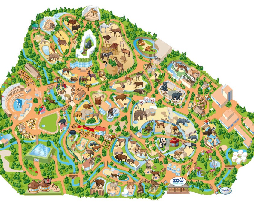 Mapa Zoo Madrid