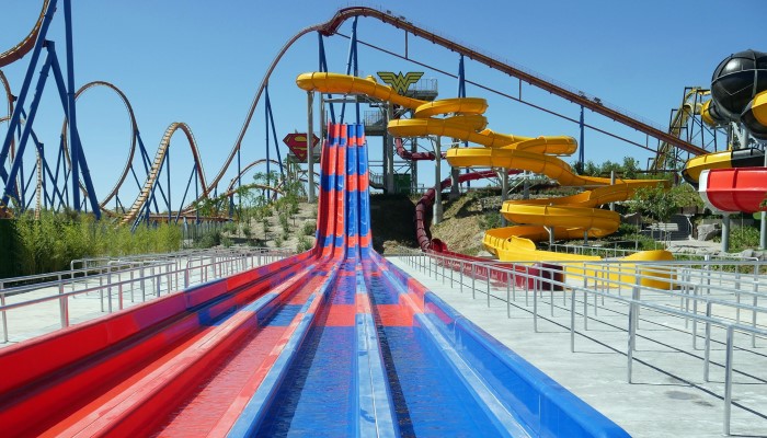 superman el vuelo parque warner beach