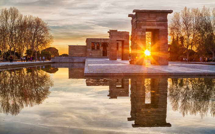 templo de debod puesta de sol